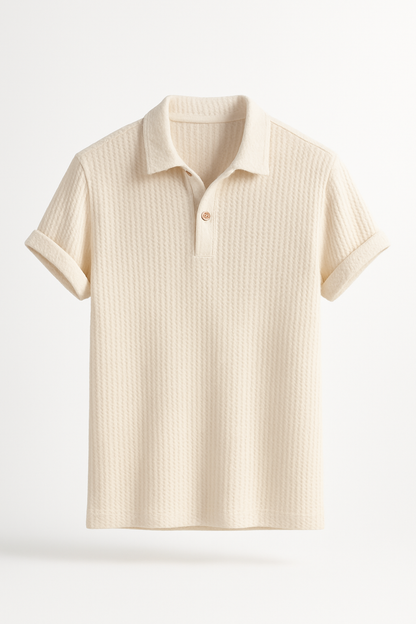 Heren Gebreid Poloshirt Ademend Comfort en Stijl – Rovian