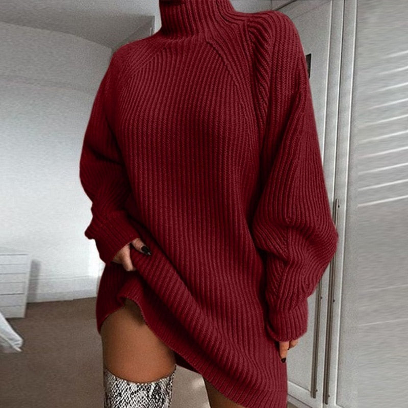Lange wintertrui voor warmte en stijl – Olivia