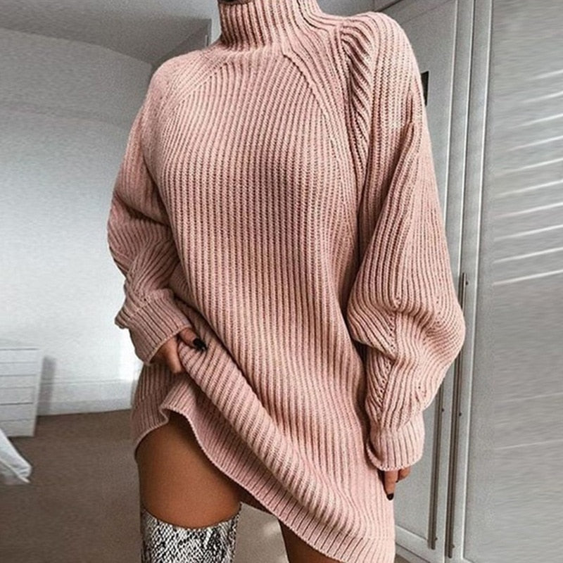Lange wintertrui voor warmte en stijl – Olivia