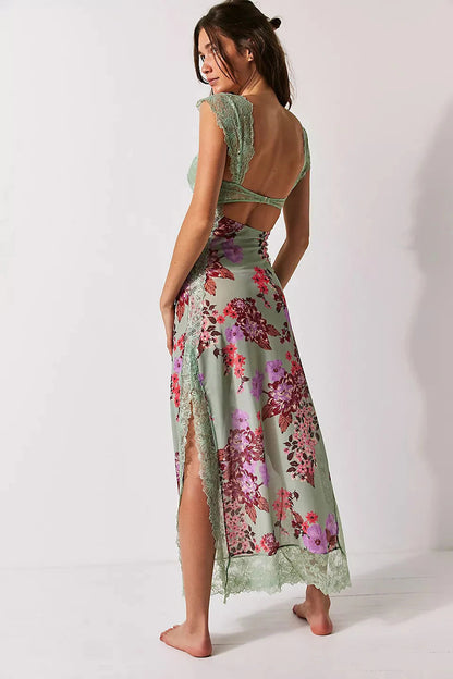 Zomerjurk Kant Midi Elegant Statement Look – Lysanne