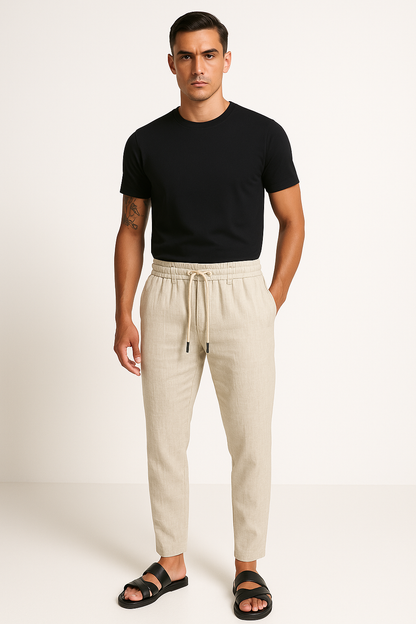 Luchtige heren sportbroek met trekkoord voor zomercomfort – Liam
