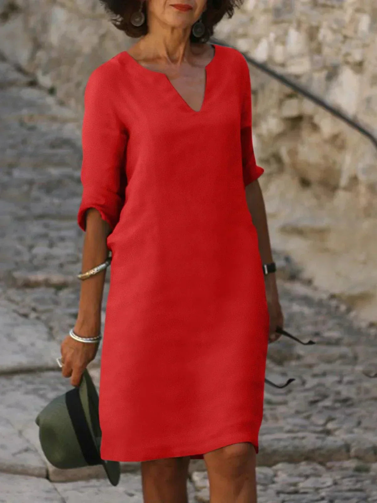 Elegante damesjurk met buikbedekking en comfort – Sophie
