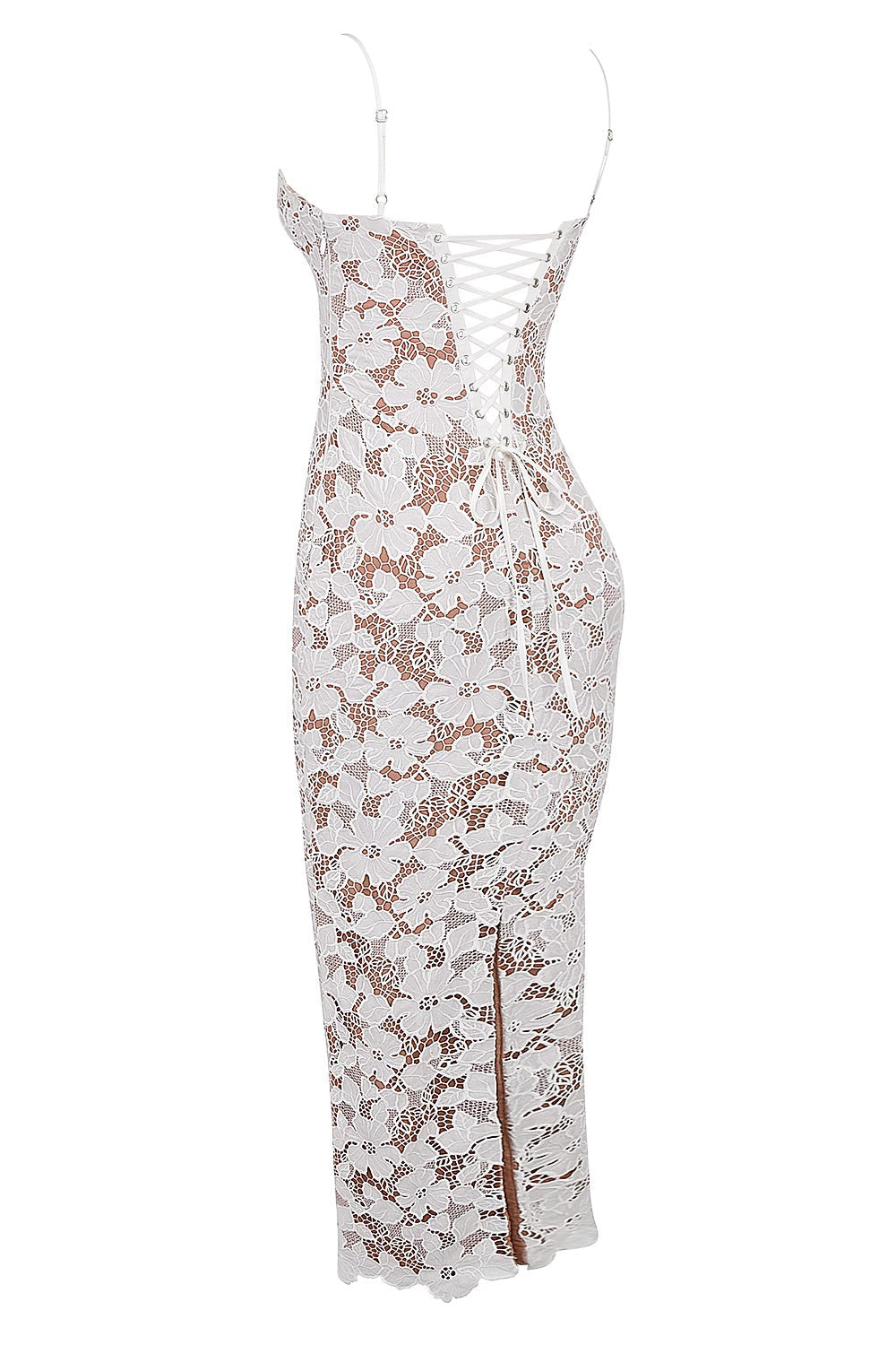 Maxi damesjurk met bloemen en vintage taille – Elvianne