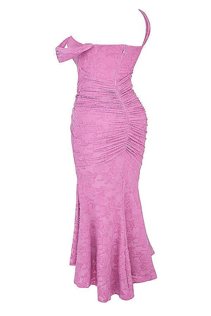 Getextureerde maxi-jurk met elegante uitstraling – Valeria