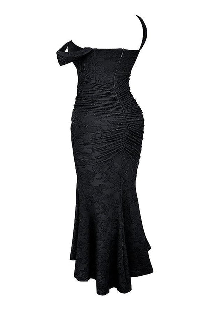 Getextureerde maxi-jurk met elegante uitstraling – Valeria