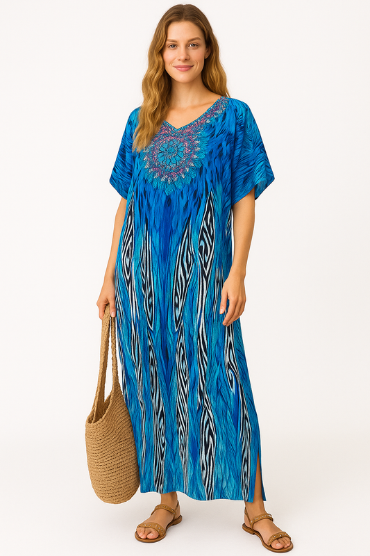 Stijlvolle Strandkaftan met Elegante Pasvorm – Solenya