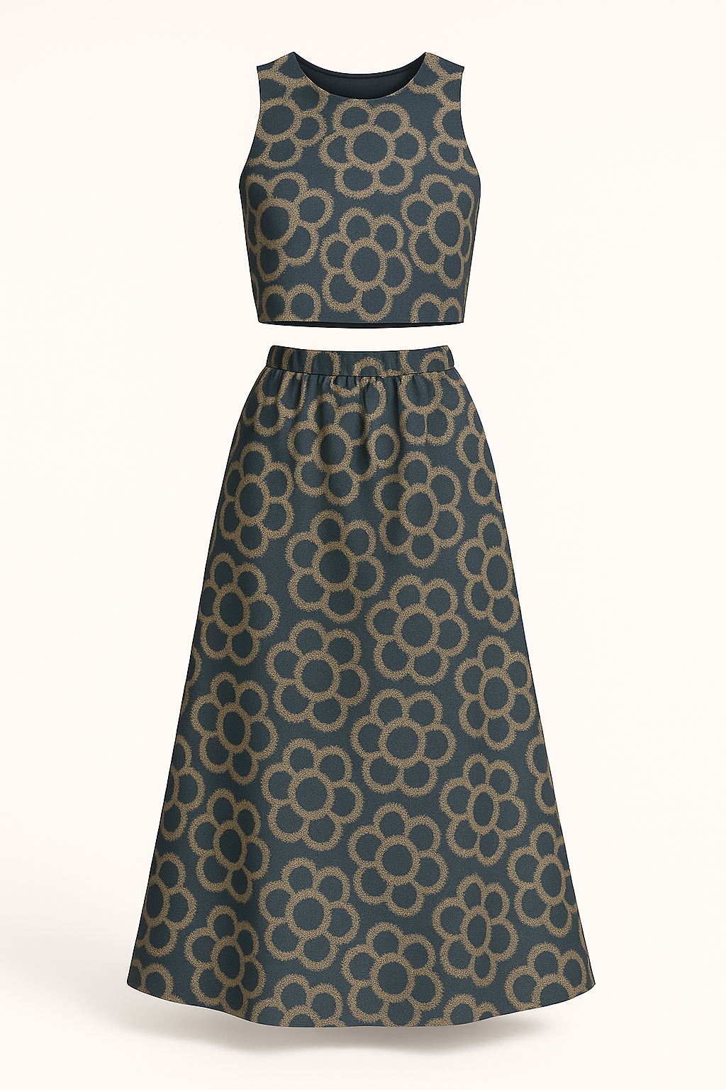 Tweedelige leopardset met rok en top – Jada