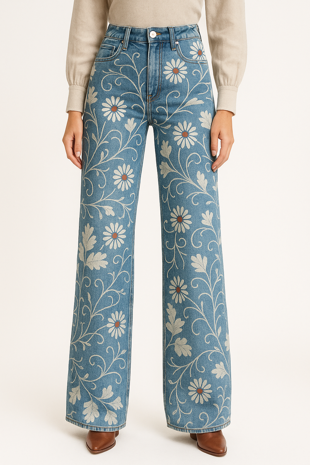 Brede Damesjeans voor Comfort en Stijl – Élise