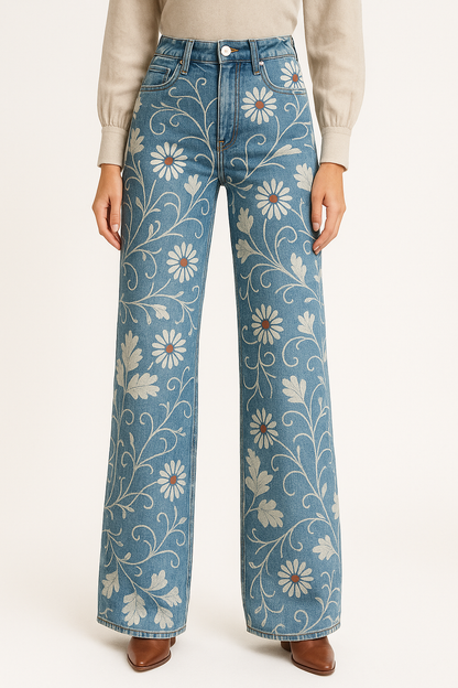 Brede Damesjeans voor Comfort en Stijl – Élise