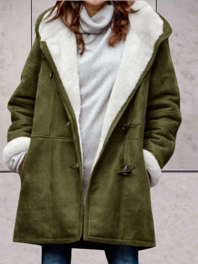 Warme Suède Imitatie Winterjas met Fleece Voering – Lisa