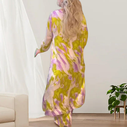 Dames set 2-delig print comfortabel modieus – Zelira