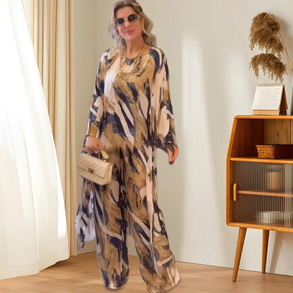 Dames set 2-delig print comfortabel modieus – Zelira