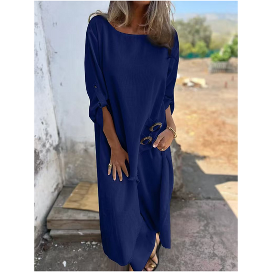 Tweedelige set met asymmetrische top en broek – Fiorella