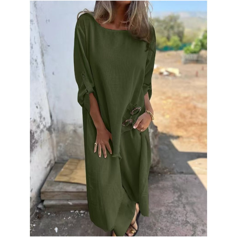 Tweedelige set met asymmetrische top en broek – Fiorella