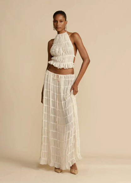 Boho dames zomer set met top en rok – Soléna