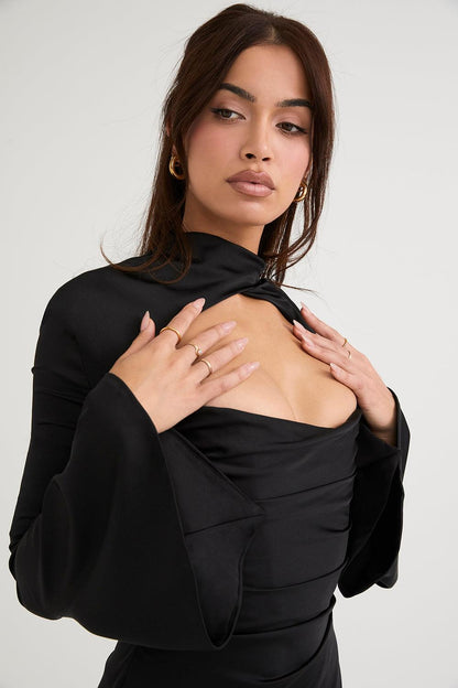 Gedrapeerde korsetjurk met elegante pasvorm – Estelle