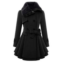 Trenchcoat met luxe nepkraag voor dames – Celeste