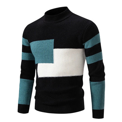 Gebreide herentrui met opstaande kraag voor winterstijl – Lucas
