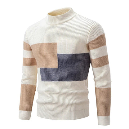 Gebreide herentrui met opstaande kraag voor winterstijl – Lucas