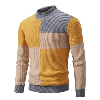 Gebreide herentrui met opstaande kraag voor winterstijl – Lucas