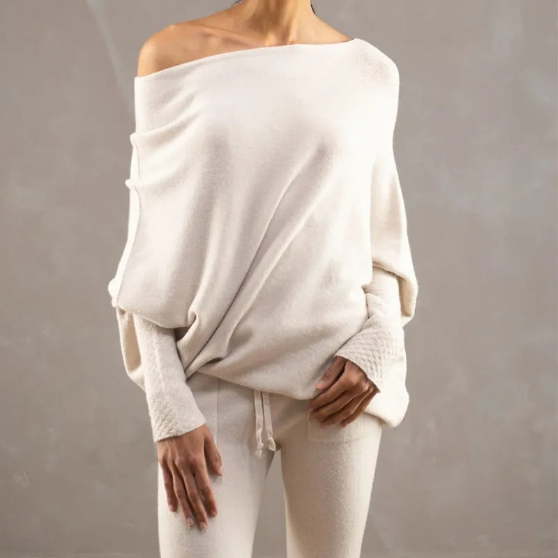 Stijlvolle off-shoulder trui voor een elegante look – Isabella