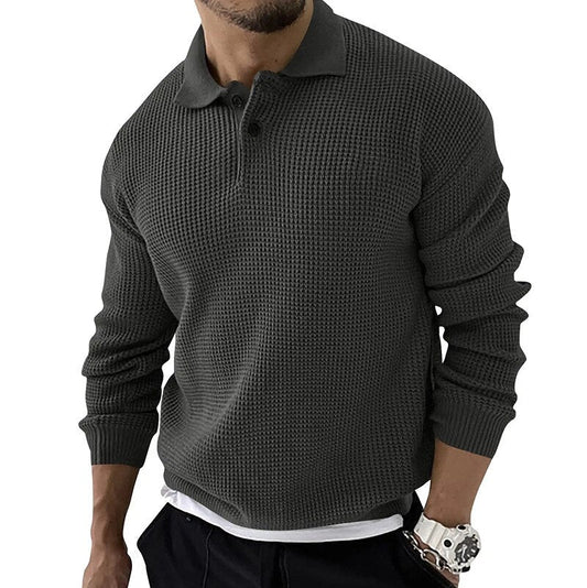 Luxe premium polo met lange mouwen voor heren – Enzo