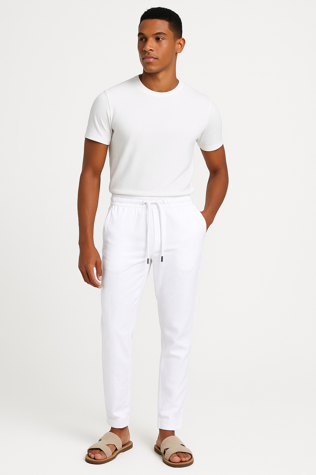 Luchtige heren sportbroek met trekkoord voor zomercomfort – Liam