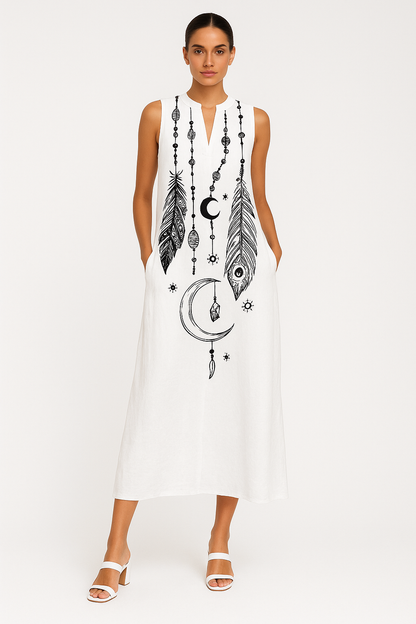 Turquoise damesjurk met glanseffect en taillering – Carolin