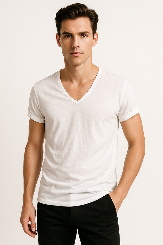 Zomer-T-shirt voor heren slim fit ademend katoen – Jasper