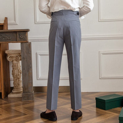 Klassieke Hoge Taille Buckle Dress Pants voor Heren - Mark