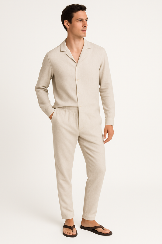 Linnen Zomerset voor Heren – Ademend & Klassiek Design – Renoro