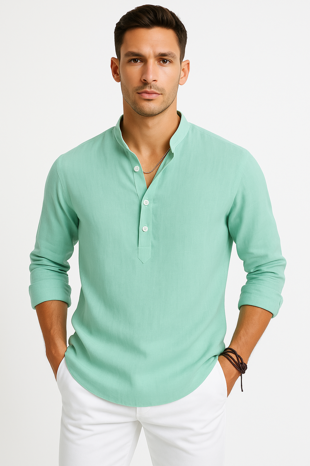 Linnen herenoverhemd ademend casual zomerstijl – Eduard