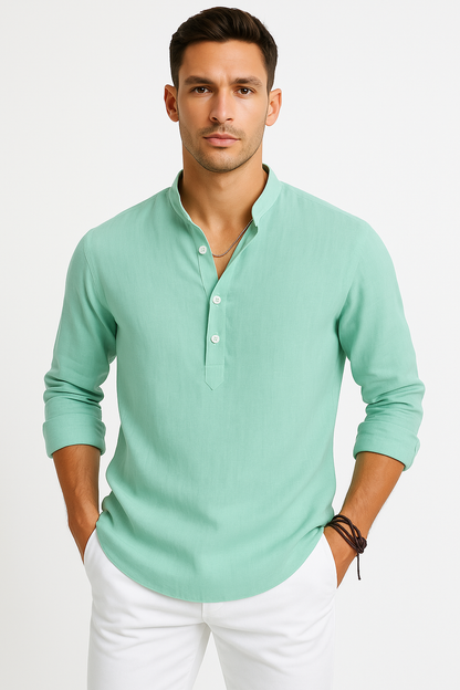 Linnen herenoverhemd ademend casual zomerstijl – Eduard
