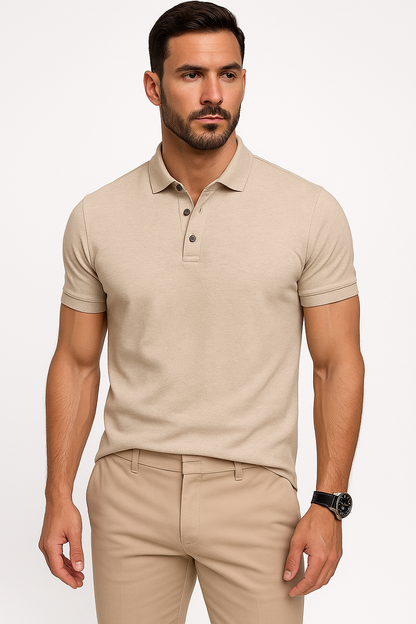 Elite Musclefit Polo met Knoopjes voor Heren – Max