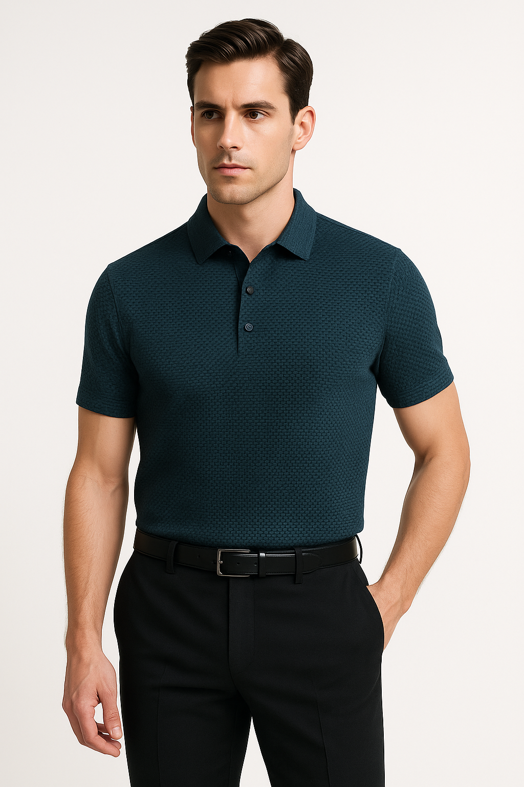 Ademende herenpolo met mesh en modern design – Robin