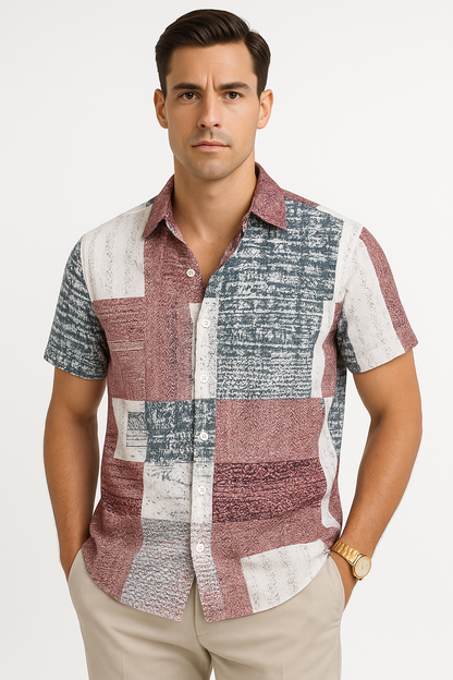 Moderne herenpolo met kleurrijk design – Venturo