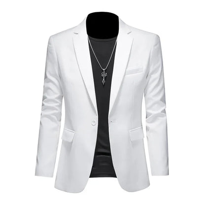 Heren Blazer Slim Fit Eén Knoop Formele Kleding – Milan