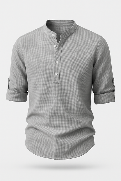 Heren overhemd slim fit katoen stijlvol design – Bram