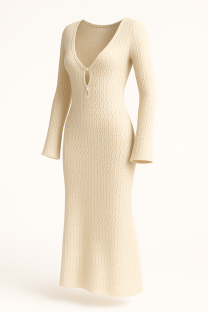 Maxi dames cover-up jurk met open rug en stijl – Veonelle