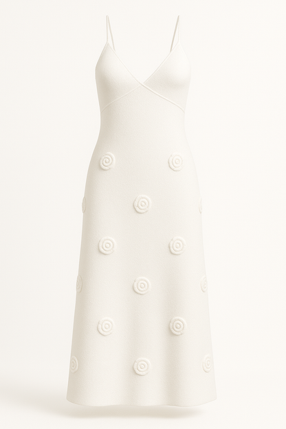 Zomerse dames maxi-jurk van gebreide stof – Rosa