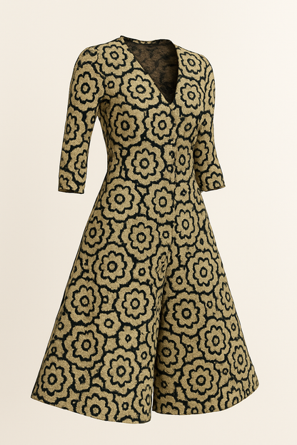 Tweedelige vintage set met blouse en broek – Léane