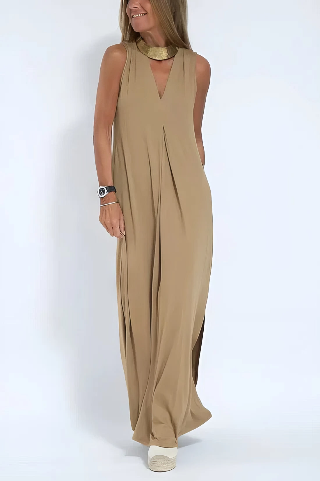 Lange dames jurk elegant ademend flatterend – Lyvazza