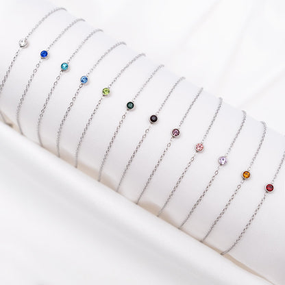 Geboortesteen Armband van Zilver en Goud – Persoonlijk Cadeau – Astralia