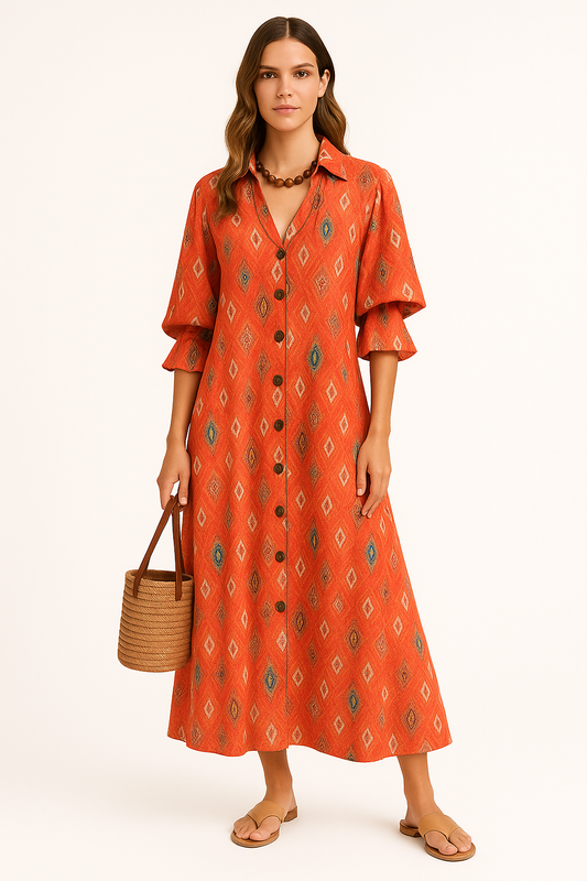 Boho zomerjurk met kant en ruffles – Odessa