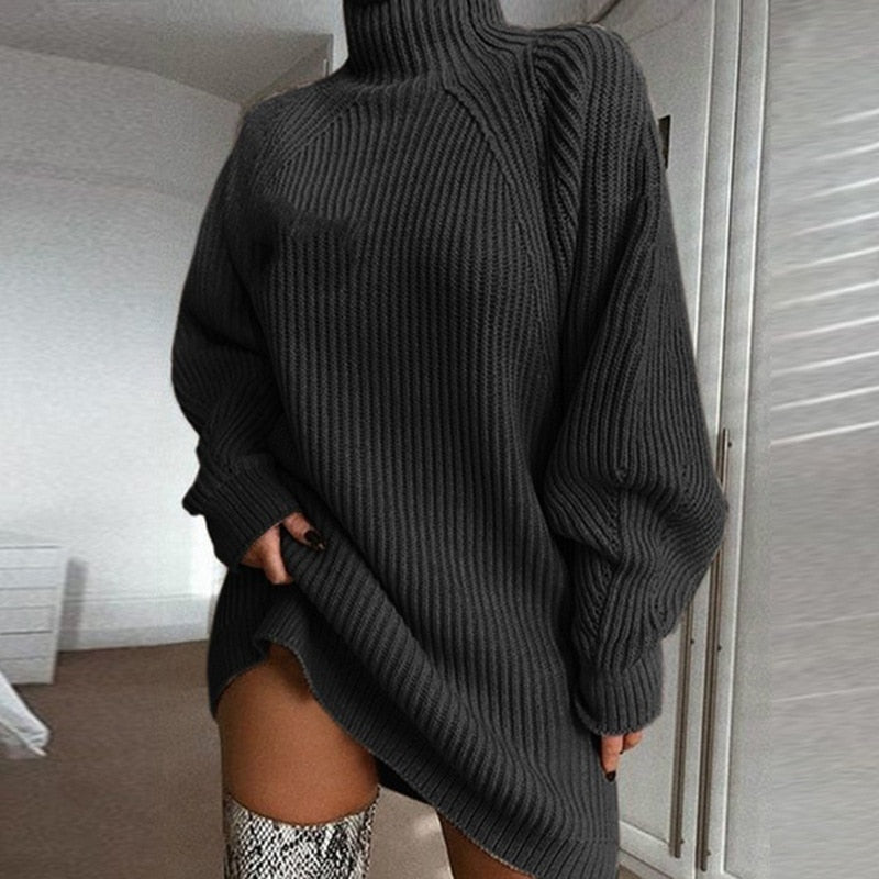 Lange wintertrui voor warmte en stijl – Olivia